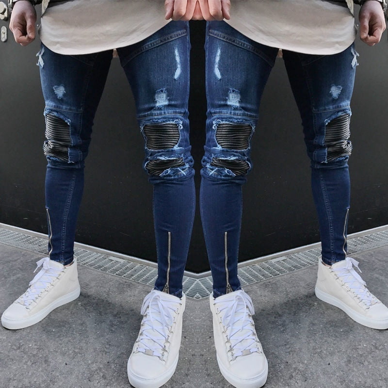 Mens Ripped Slimfit Skinny Jeans 