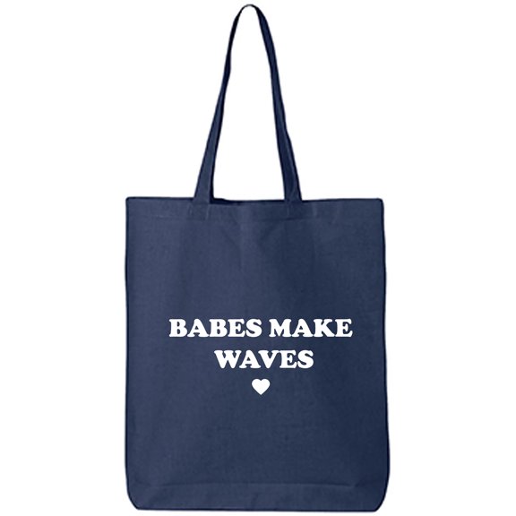 Babes Make Waves Cotton Canvas Tote Bag