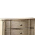 thumbnail image 2 of Benzara Three Drawer Nightstand with Scalloped Bottom Edge & Cabriole Leg, Antique Taupe, 2 of 5