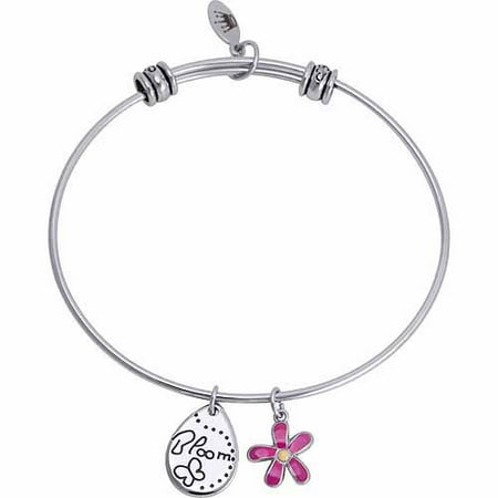Connections from Hallmark Stainless Steel Bloom Multi-Charm Bangle