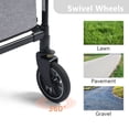 thumbnail image 5 of AILEEKISS Stroller Wagon for 2 Toddlers with Canopy, All-Terrain Baby Wagon Stroller, 55 Pounds, Grey, 5 of 14
