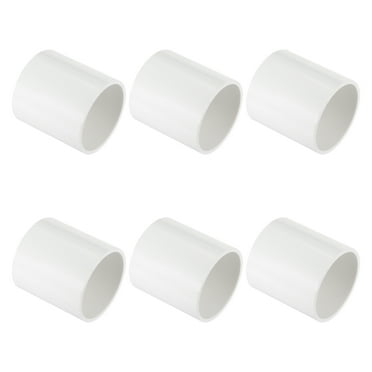 Uxcell 2" PVC Pipe Fitting Coupling Adapter 6 Pack Straight Pipe Slip Socket Connector