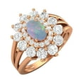 thumbnail image 3 of 4.03 Ctw Oval Natural Opal 925 Silver Rose Gold Plated Solitaire Women Valentines Day Gifts Ring, 3 of 5