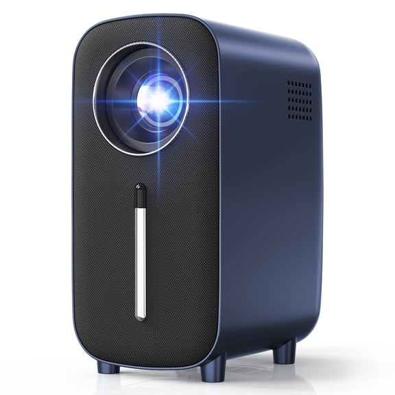 HISION Mini Projector with Bluetooth, Native 1080P, 4K Supported, Portable Home Theater Projector for Indoor and Outdoor Use, Blue