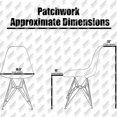 thumbnail image 2 of 2xhome - Multicolor Patchwork Ann - Modern Upholstered Side Fabric Chair Patchwork Multi-pattern Eiffel Wire Base Dining Room Chair No arm, Set of 1, 1 piece, 2 of 6