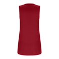 thumbnail image 6 of Red Womens Tops Summer Tank Tops for Women 2025 Loose Fit Pleated Square Neck Sleeveless Shirt Curved Flowy Vest Basic Cotton Tee Shirts for Women, 6 of 6