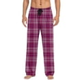 thumbnail image 5 of Xcmzpl Pajamas for Men Lounge Plaid Pjs Bottoms Drawstring Elastic Waist Baggy Sleep Pants Soft Comzy Cottom Loungewear with Pocket, 5 of 7
