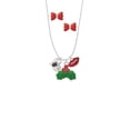 thumbnail image 2 of Delight Jewelry Hand Print Heart Christmas Kiss Charm Necklace and Stud Earrings, 2 of 4