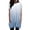 Blue, variant on Womens Longline T Shirt Gradient Color Oversized Short Sleeve Crew Neck Tunic Top with Pockets Casual Tee M