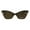 Brown, variant on Womens Panel Shield Lens Futuristic Gothic Cat Eye Sunglasses Peach Mirror