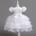 thumbnail image 5 of Gubotare Girl Dresses Girls Dress Summer Ruffle Sleeve Mesh A Line Casual Party Dresses with Pockets,White 8-9 Years, 5 of 9
