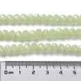 thumbnail image 5 of Baking Painted Imitation Jade Glass Bead Strands Faceted Rondelle Pale Green 6x5mm Hole: 1.2mm 80-85pcs/strand 38-40cm, 5 of 5