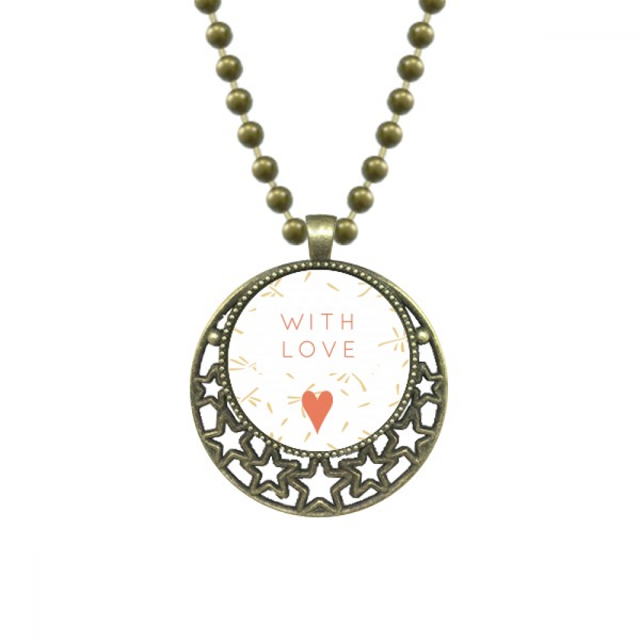Plantas de flor de arte abstracto de amor Colgante Estrella Collar Luna Cadena Joyas Unbranded M