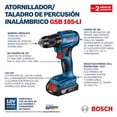 thumbnail image 2 of Rotomartillo Bosch Gsb 185-Li 1/2' +Atornillador Inalámbrico, 2 of 10