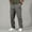 Gray, variant on Stretchy Pants Jerdar Men's Solid Color Tight Waist Drawstring Casual Sports Multi Pocket Workwear Pants