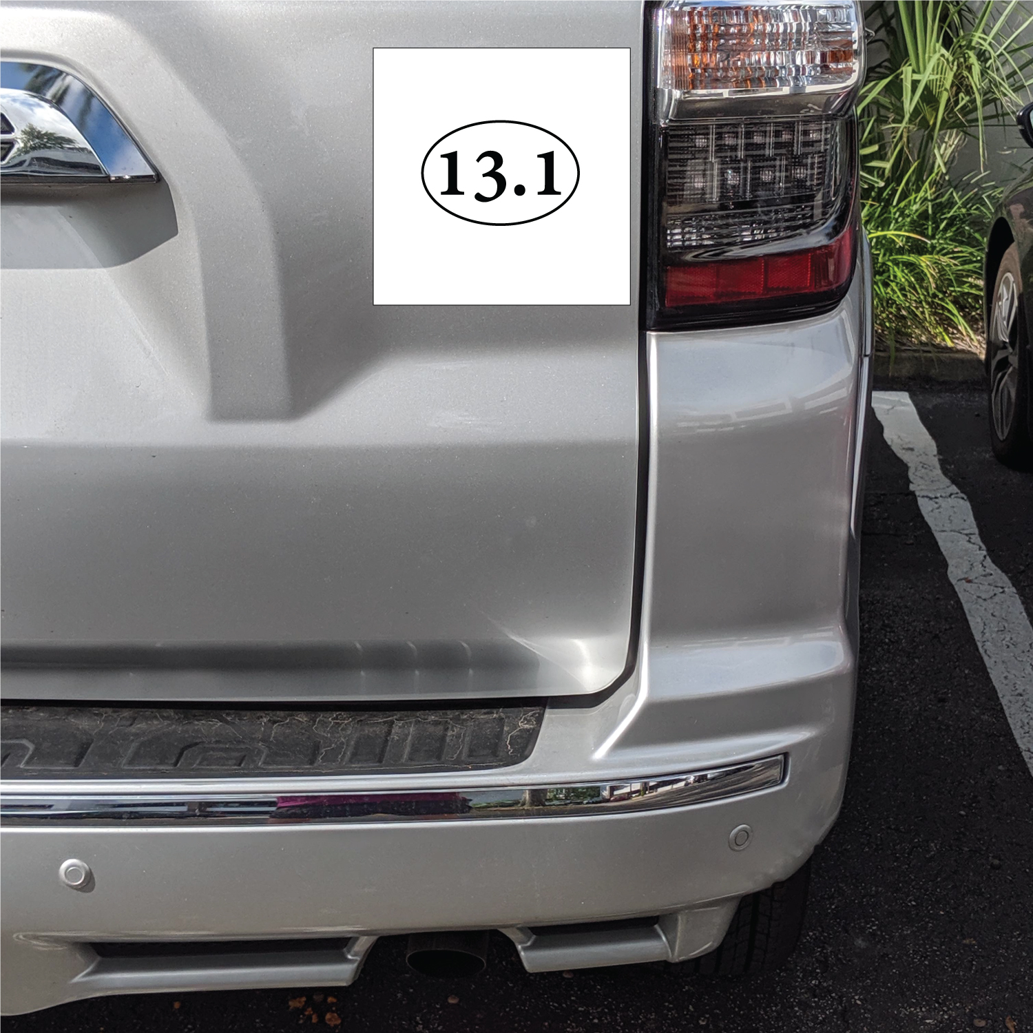 DistinctInk Custom Bumper Sticker - 3" x 3" Decorative Decal - White Background - 13.1 - Half Marathon Sticker - Running - image 2 of 2