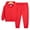 Red, variant on BRGZLK Kids Fall New Sweatsuit Set Girls Boys Trendy Solid Color Casual Long Sleeved Top and Jogger Sweatpants Two-Piece Hooded Set With Pocket Black 7-8 Years