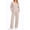 Apricot, variant on UVN Outfit Sets for Women Two Piece Sets Winter Casual Long Sleeve Tops and Long Pants Lounge Sets Ribbed Knit Pajama Sets with Pockets