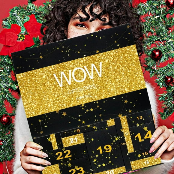 Calendar 2025 Makeup Advent Calendar 2024 Christmas Makeup Surprise Box For Women 24 Days Countdown Calendar Beauty Advent Calendar Xmas Gift Box Calendar For Women Full Kit (Black)
