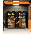 thumbnail image 4 of Accreate Rolling Steel Storage Cabinet 72" H with Lockable Wheels and Pegboard - Ideal for Garage Organization, 4 of 7