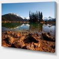 thumbnail image 2 of Beau Lac Clair avec Arbres de Pin - Impression sur Toile Paysage Extra Large, 2 of 4