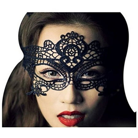 Rbenxia Rbenxia Women Girl Sexy Lace Eyemask Eye Mask for Halloween Masquerade Party Black, black