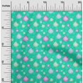 thumbnail image 2 of oneOone Viscose Chiffon Sea Green Fabric Ocean Watercolor Sea Cockle Shell Dress Material Fabric Print Fabric By The Yard 42 Inch Wide, 2 of 4