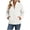 White, variant on Women's Softshell Jacket Fleece Lined Zip Up Stand Collar Long Sleeve Windproof Coat Zip Pockets Loose Casual Outdoor Outerwear Fall Winter White