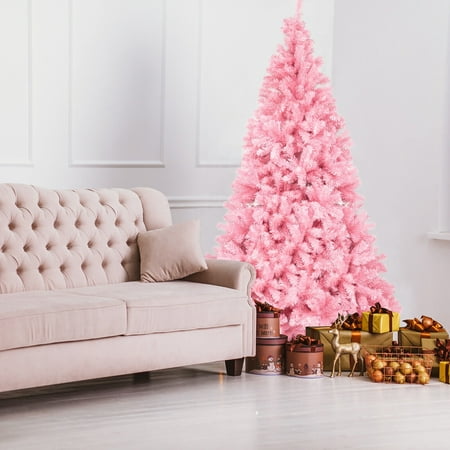 6Ft Artificial Christmas Tree W/1800 Branches Holiday Season Indoor Outdoor Pink