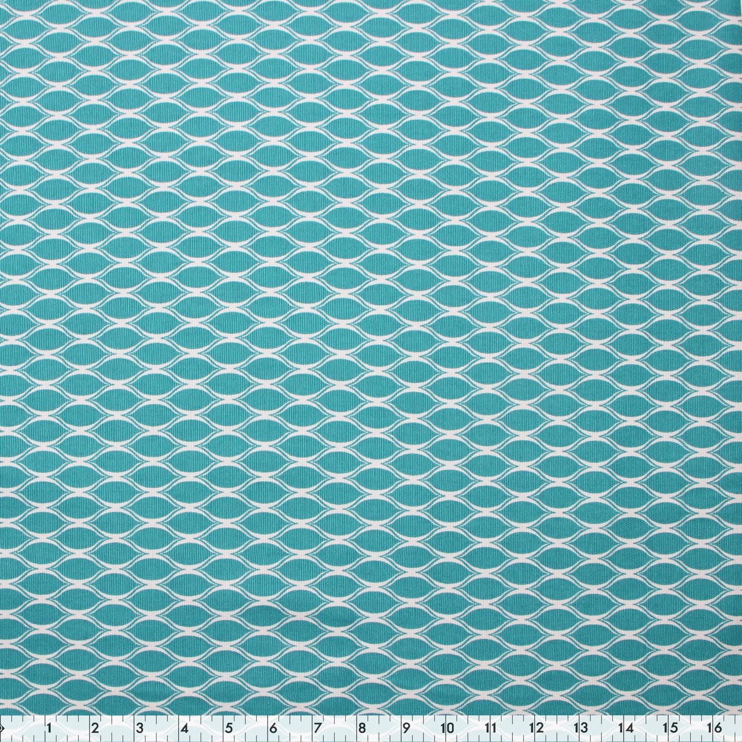 Fabric Creations Blue Honeycomb Canvas Pre-Cut Fabric - 42" x 72" / 1.1 m x 1.8 m