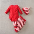 thumbnail image 4 of GCETTIC Newborn Baby Boys Girls Christmas Outfit Infant Xmas Romper Elf Santa Clothes 0-3 Months, 4 of 6