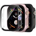 thumbnail image 1 of Yanonmyfd 3 Piezas Funda de Cristal Templado para Apple Watch 40mm iWatch SE Series 6/5/4, Cara de PC Duro Cubierta de Protección General Protector de Pantalla para iwatch 40mm, Negro/Azul/Plata, 1 of 18