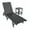 Gray, variant on WestinTrends Malibu Outdoor Chaise Lounge with Side Table, 2 Pieces All Weather Poly Lumber Patio Pool Lounger with 5 Posistions Backrest, Sand