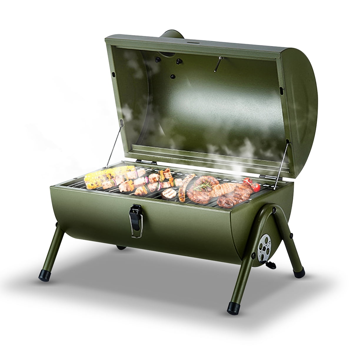 SELLCLUB 3-5 Person Portable Charcoal Grill, Small BBQ Smoker Grill
