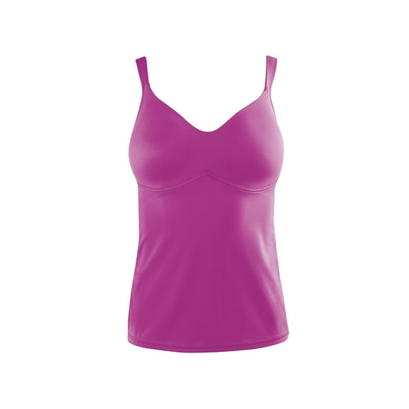 AHH By Rhonda Shear Women's Molded Cup Cami - Built-In Bra Stretch Camisole