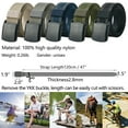 thumbnail image 2 of Mens Belts Web, Work Belt for Men with Plastic Buckle Durable Breathable Belts for Sport  Trim to Fit 27- 46" Waist (Khaki), 2 of 7