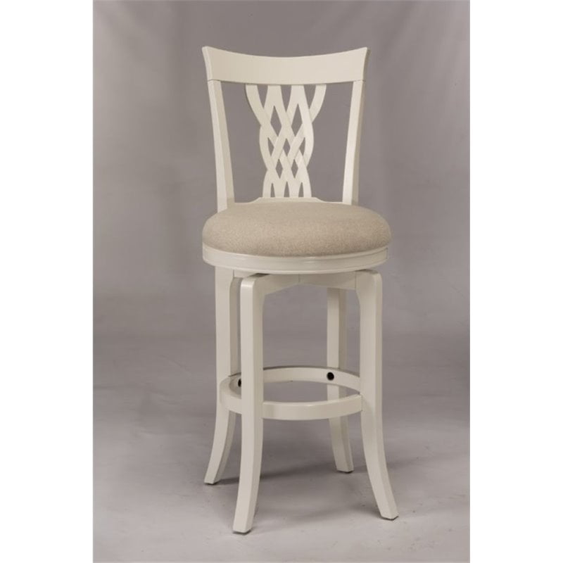 Woven Swivel Counter Stool, Off White Counter Height Stools