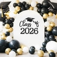 thumbnail image 6 of Class Of 2026 Graduation Decal Banner Vinyl Wall Sticker Black Gold Party Backdrop Balloon Arch Decor 1Pc, 6 of 6