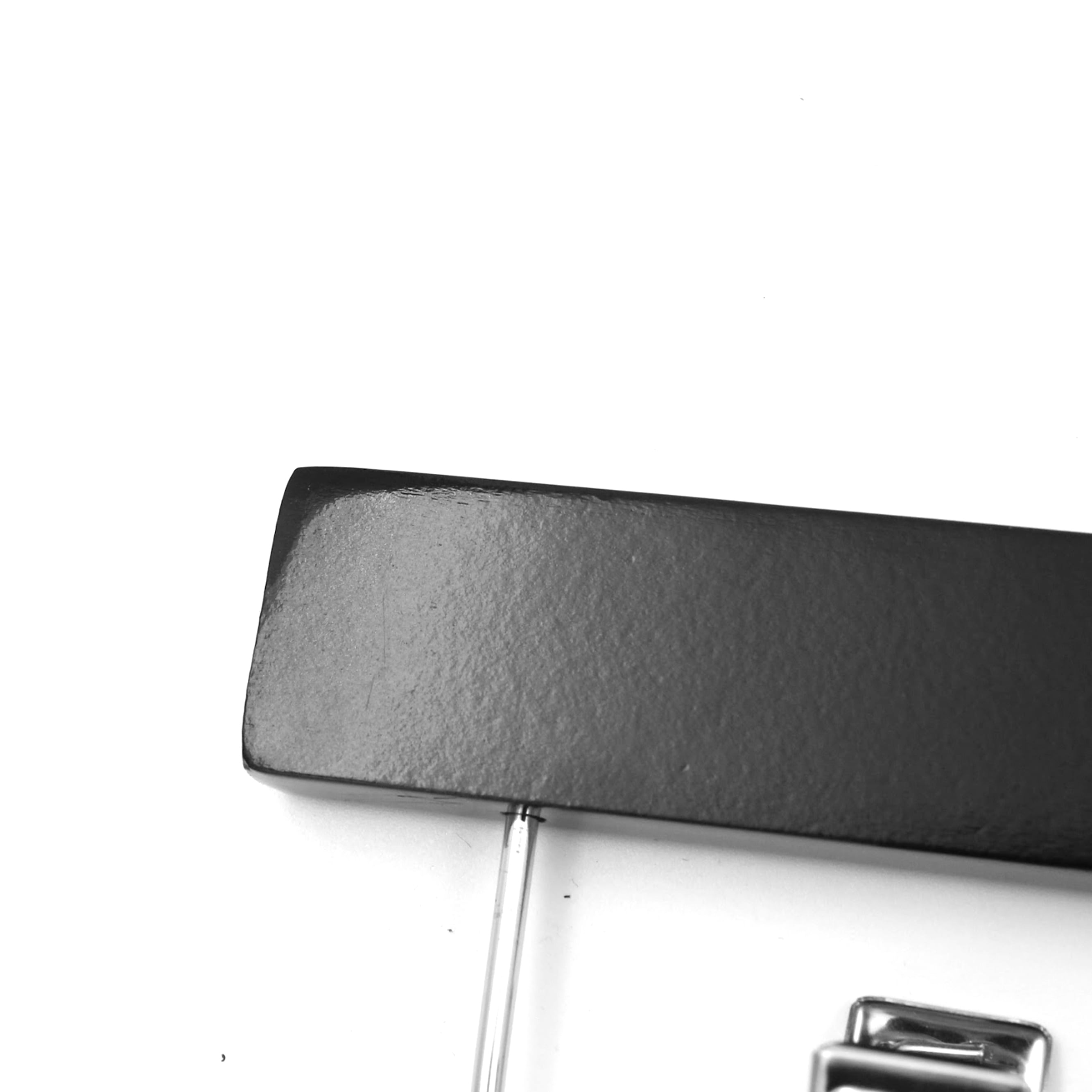 SSWBasics 14 inch Black Wood Skirt and Pants Hangers - Case of 50 - Black Wooden Pants