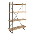 thumbnail image 5 of DecMode 79" x 48" Light Brown Wood Industrial Shelving Unit, 5 of 6