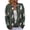 Dark Green, variant on Halloween Knit Sweater for Women Button Front Long Sleeve Ghost Pumpkin Print Lightweight Casual Party Cardigan