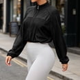thumbnail image 5 of Mlzmgr Lightweight Jackets for Women Zip up Long Sleeve Mesh Stand Collar Fall Winter Casual Athletic Jackets with Pockets(Large), 5 of 6