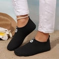 thumbnail image 3 of Unisex Solid Color Water Shoes Flat Breathable Lightweight Wading Shoes Quick Drying Non Slip Sneakers Black Size 10, 3 of 5