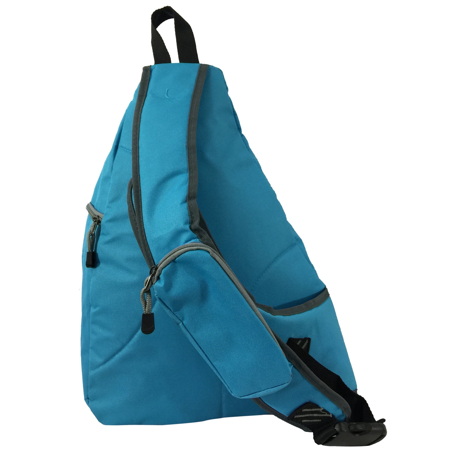 K-Cliffs Large 20 inch Unisex Reflective Sling School Backpack Bright Blue, Travel Daypack , Teen-Adult