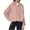 Pink, variant on CHUMUD Womens Cute Sherpa Fleece Jacket Fuzzy Zip Up Checkered Cropped Going Out Jacket Teddy Fluffy Casual Outerwear