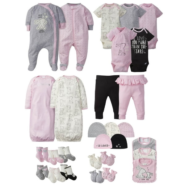 Gerber Gerber Baby Girls Newborn Clothes Essentials Shower Gift Set