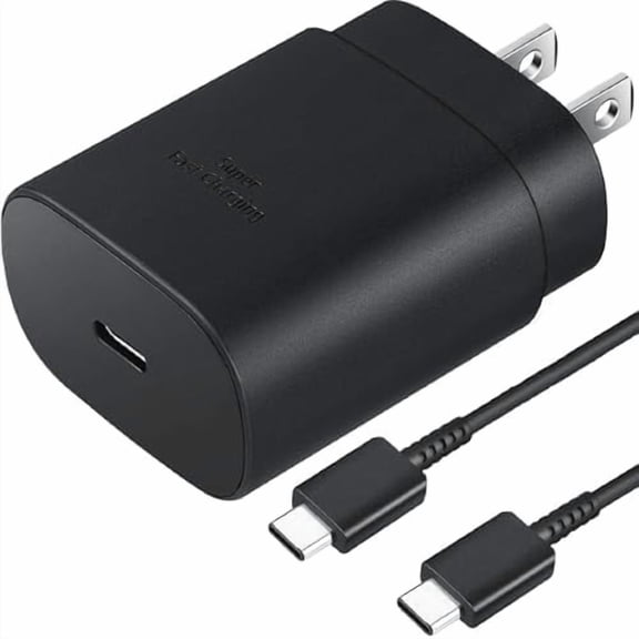 25W USB‑C Super Fast Wall Charger with 6.6FT Type‑C Charging Cable, PD PPS Power Adapter Compatible for Samsung Galaxy A17/A16/A15/A14/A06/A37/A26/A56/A35/A54/A25/A36/A55/A03s 5G Android Phones