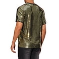 thumbnail image 3 of Camiseta de lentejuelas INSPIRE CHIC para hombres, camiseta metálica de manga corta para fiestas, camisetas brillantes de club a la moda, 3 of 5
