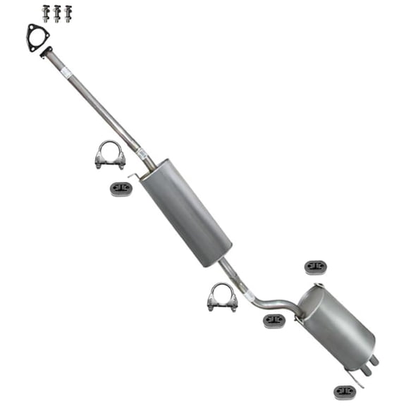 Northeastern Exhaust Center & Rear Muffler Fits 2003-2004 Honda Pilot 3.5L - Direct Fit | Stainless Steel System Kit