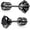 Black-3MM, variant on G23 Implant-Grade Titanium Screw Earrings, 20g, Pure Titanium Studs, Suitable for Sensitive Ears, 5A Cubic Zirconia Titanium Earrings, Unisex Reversible Earrings